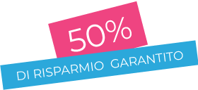 50% risparmio garantito