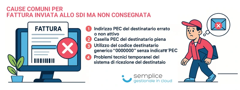 Fattura inviata allo SDI ma non consegnata: cosa significa e come comportarsi